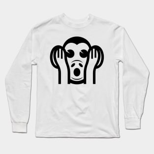 3 Wise Monkeys Kikazaru 聞かざる Hear NO Evil Emoji Long Sleeve T-Shirt